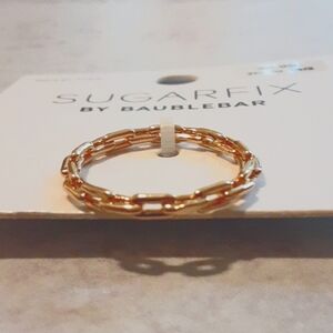 FREE WITH BUNDLE!!! NWT Sugarfix By BaubleBar Gold Tone Chain Link Ring
